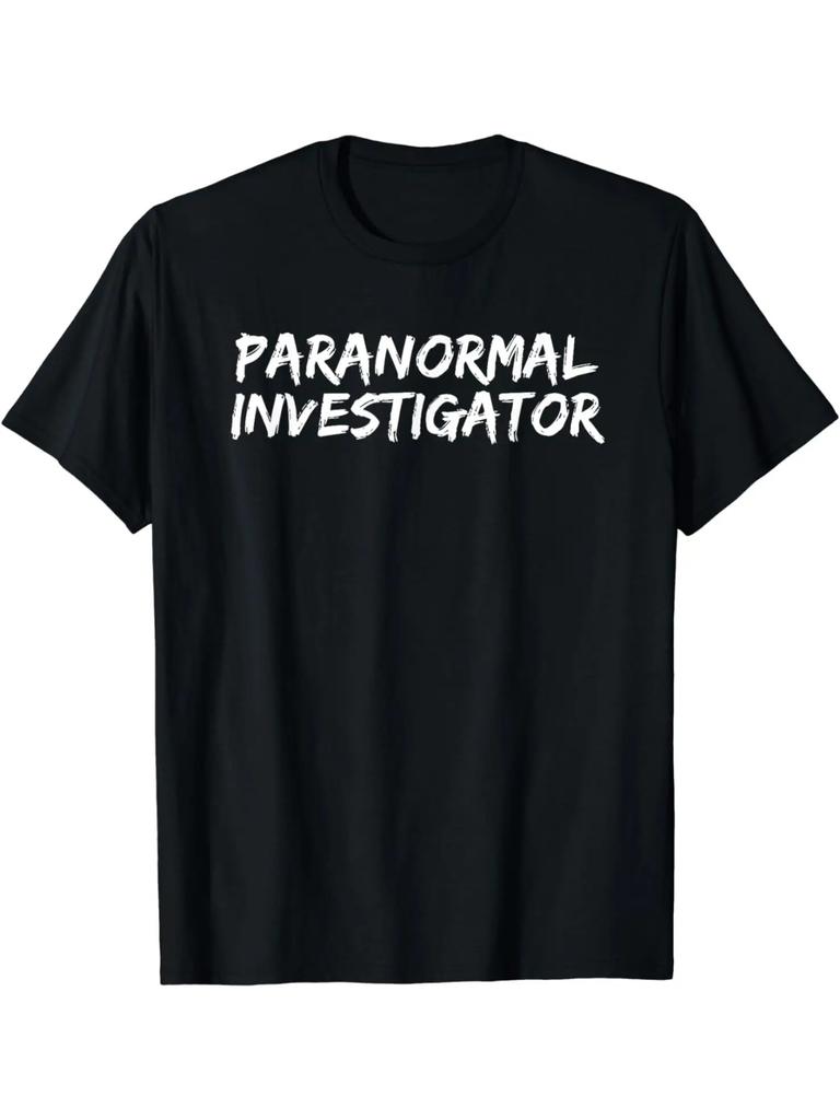 Paranormal Investigator Ghost Hunting EVP Halloween T-Shirt Funny Streetwear Shirts for Men Graphic T Shirts Camisas