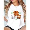 Plus Size, Women's Y Basketball & Baseball Graphic T-Shirt - Breathable Semi-Sheer Round Neck Tee with Geometric S Print, All-Season Casual Wear