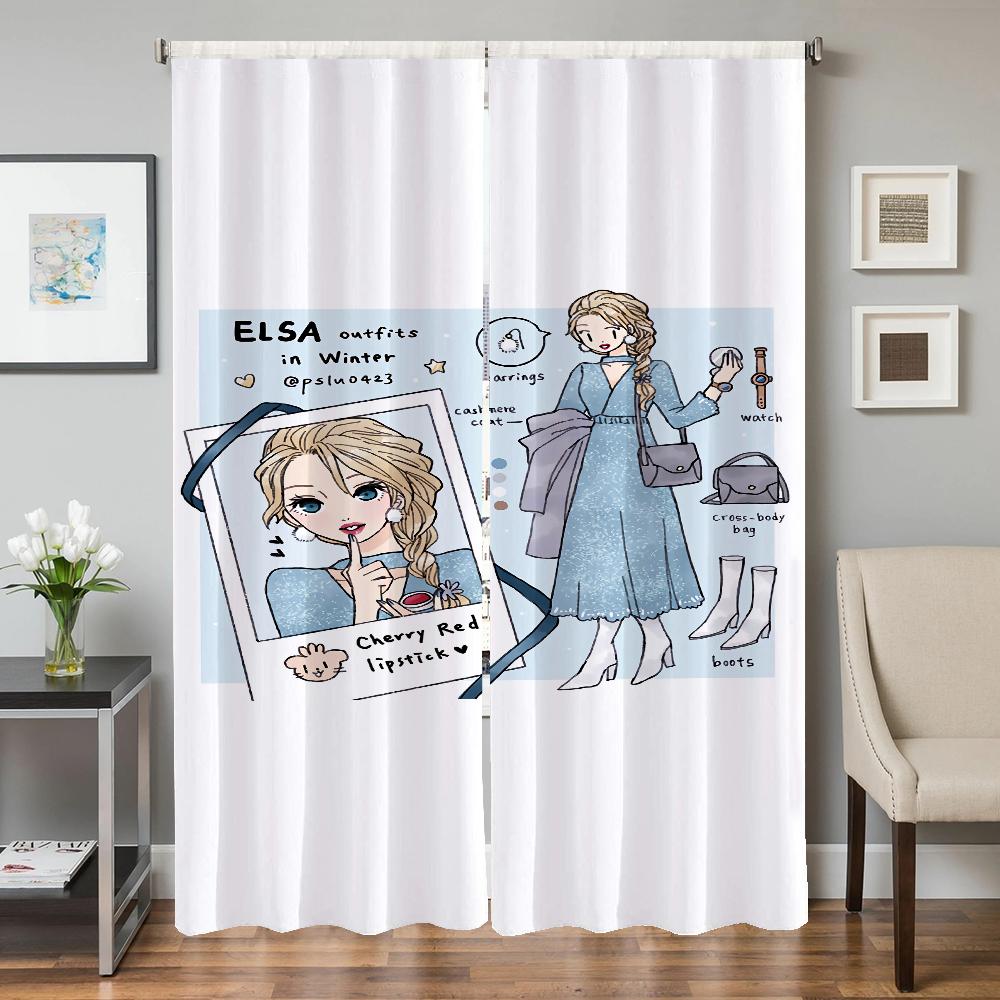 

Kitchen Curtains For Living Room 2 Pieces Blackout Curtains Door Curtain Princess S Daily Life Partition Bedroom Decoration Home W50xH70cmx2pcs-CL