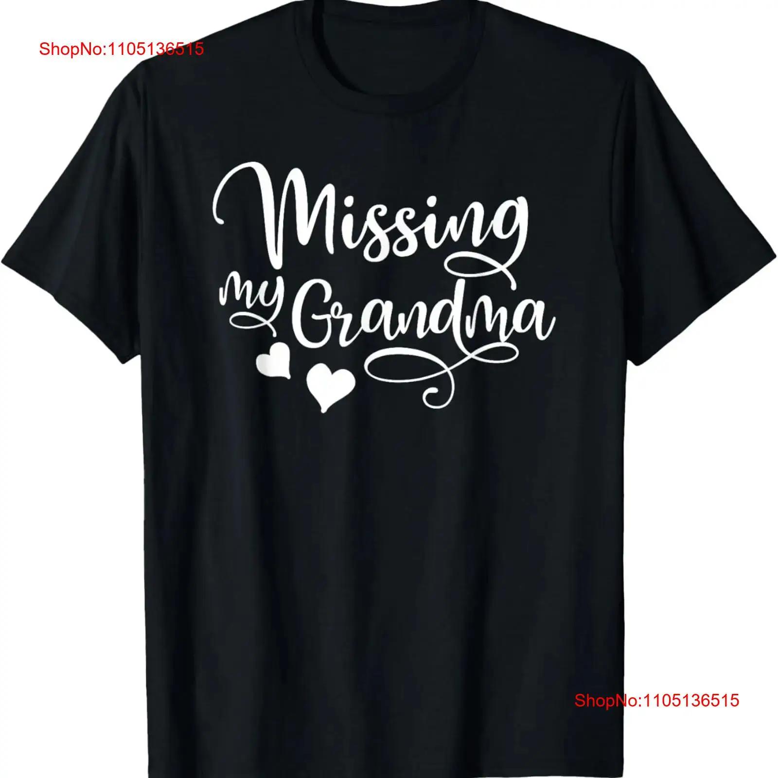 Missing My Grandma Design Grandchild Grandmother Memorial T Shirt  vintage Washed Versatile fashion Stylish S разноцветный