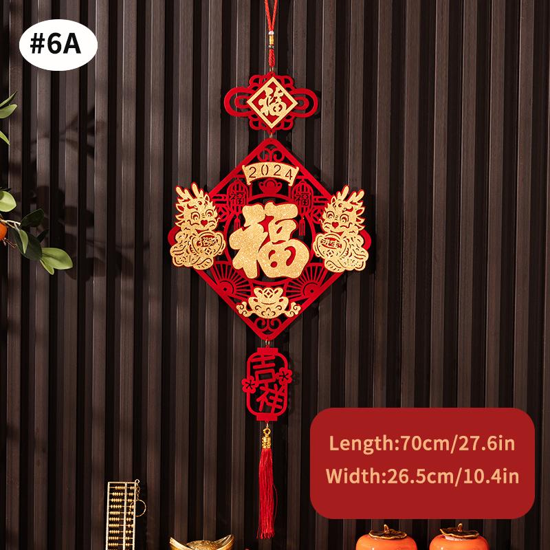 2025 Chinese New Year Hanging Ornament Chinese Spring Festival Decor Pendant Traditional New Year Tassels Door Window Decor