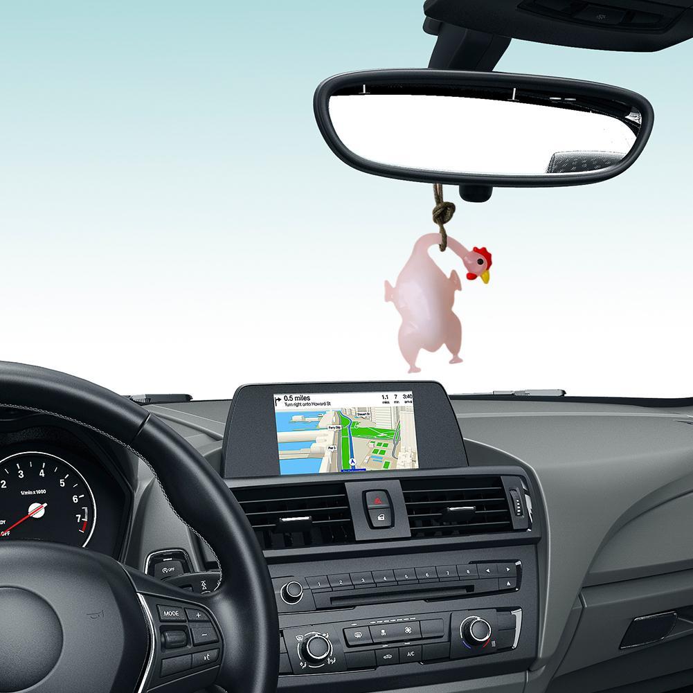 Color Changing Roast Chicken Pendant Creative Cute Decor Auto Changing Color Car Accessories Hanging Keychain Interior V8Y6