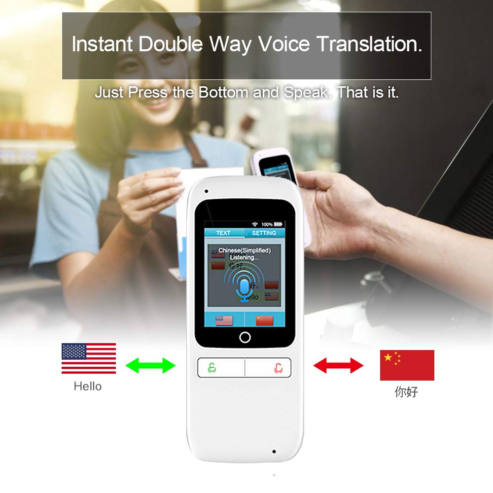 FFF SMART LIFE CONNECTED Stimme Sofortige Sprachübersetzung Englisch und Unterstützt 180 Übersetzer, Offline, Übersetzung, Chinesisch, Länder, MAL-TR01SW