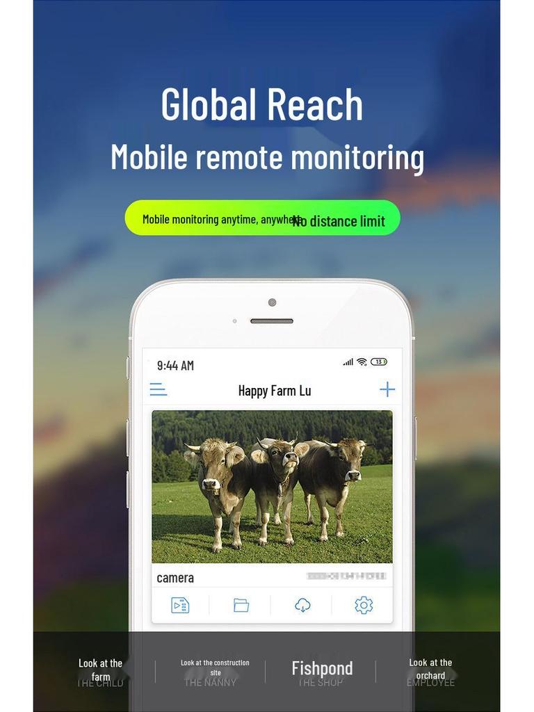 360° Panorama Drahtlose Solarkamera: Kein Strom/Netzwerk benötigt, Lebenslange kostenlose Verkehrsüberwachung für den Außenbereich