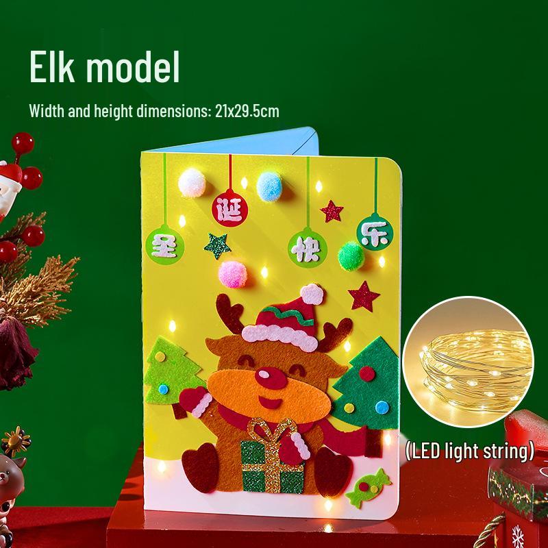 DIY-Weihnachtskarten-Set für Kinder - Kreative handgefertigte Grußkarten-Zubehör