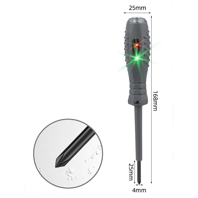 One Word/cross Screwdrivers Neon Bulb Indicator Meter Electric Pen Insulated Electrician Highlight Pocket Tester Pen Tools