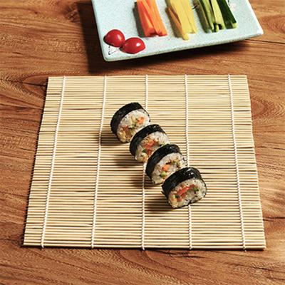 Bambusowa mata do sushi z łyżką do ryżu Naturalna mata do zwijania sushi Bezpieczna dla żywności Akcesoria do robienia sushi do kształtowania formowania rolki sushi