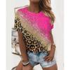 Sexy and Fashionable Leopard Print Casual Short Sleeved Street Women's T-shirts