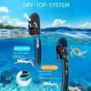 Diving Mask 180 degree view  Adjustable headband Fully dry Diving goggles snorkel set High-quality silicone with camera holder Unisex