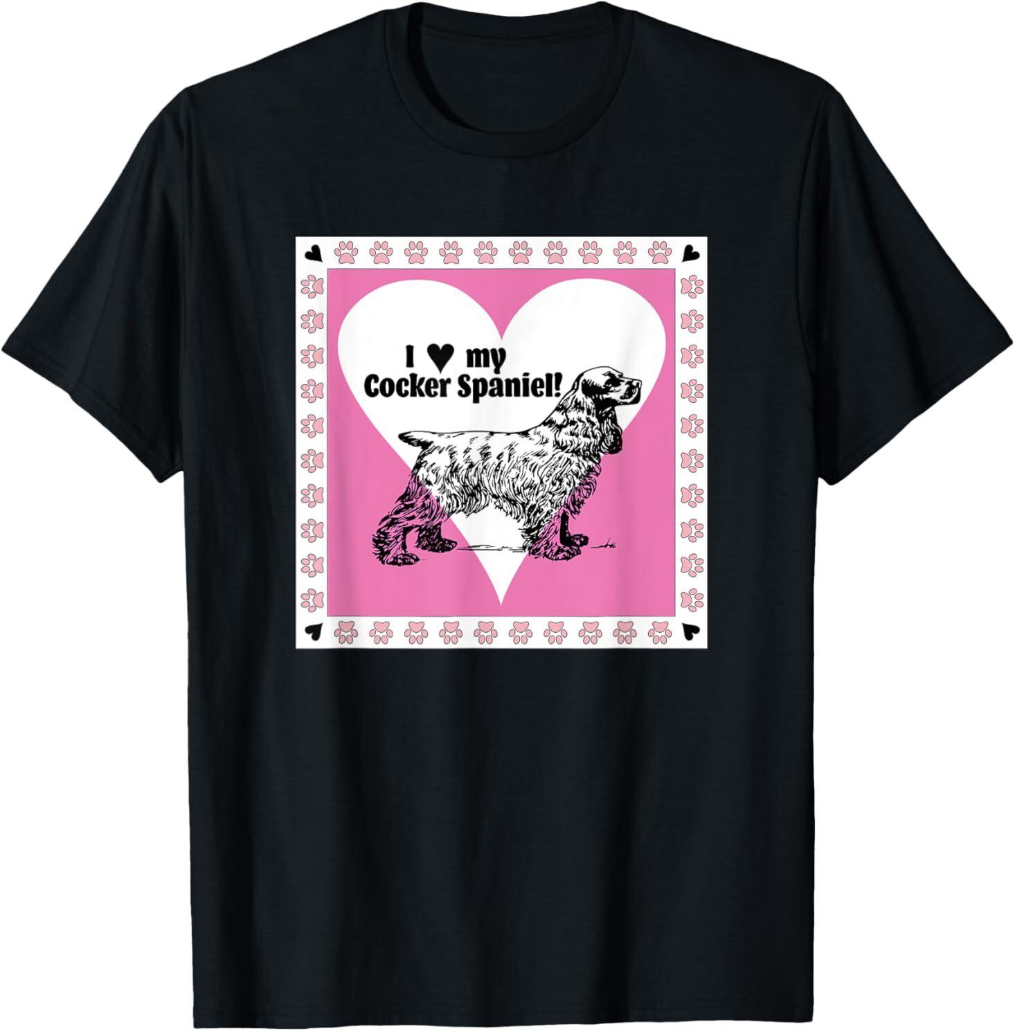 I love my Cocker Spaniel cute Birthday Christmas dog gift T-Shirt S