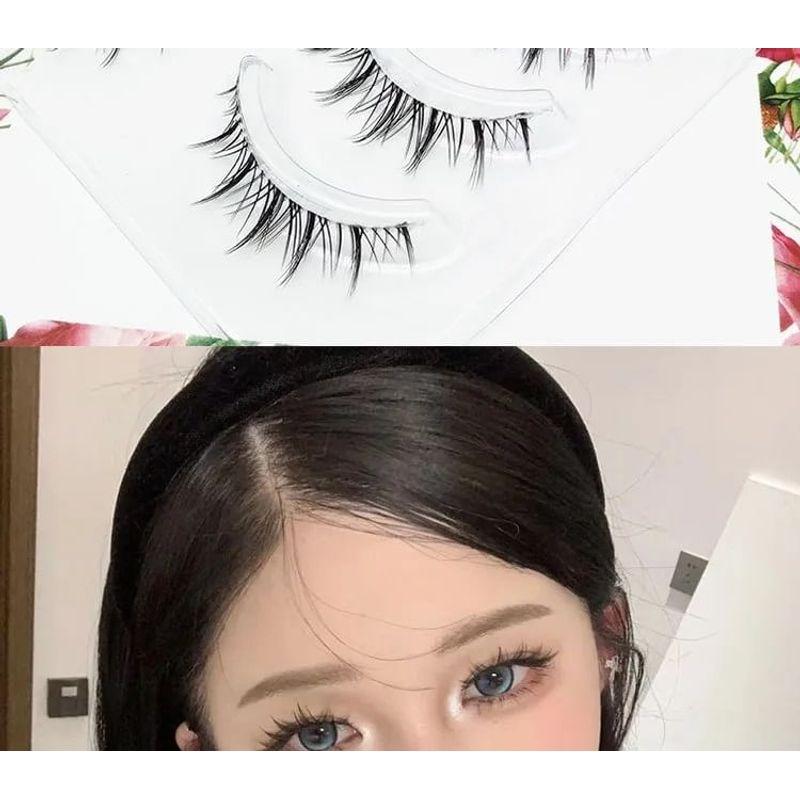 Lashie - Set mit 5 Paaren: Natürliche, zarte Falsche Wimpern mit transparentem Band