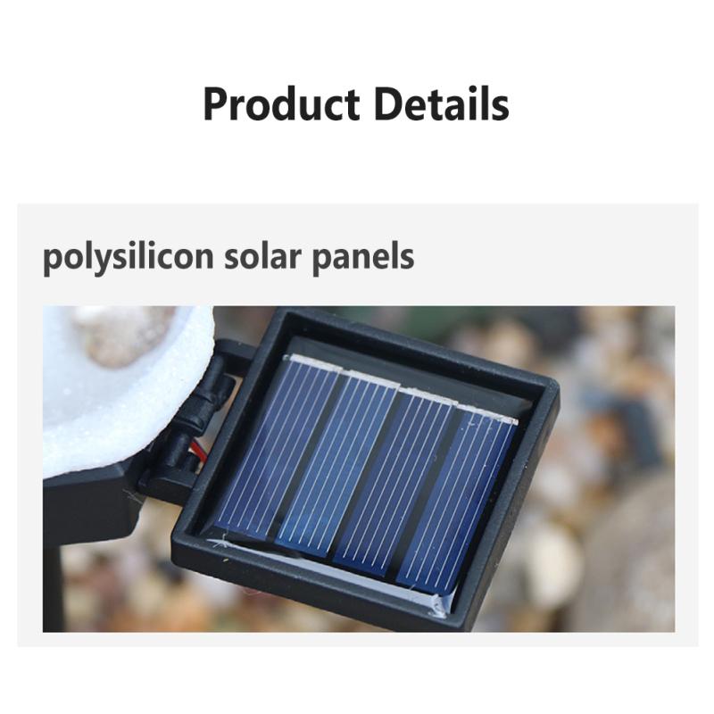 LED Solar Schneemann Landschaftsleuchte Weihnachten Harz Lichtsteuerung Induktionslampe für Außengarten