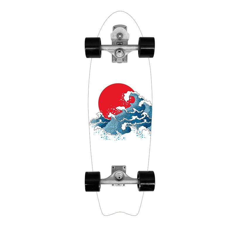 S7 גלשן סקייטבורד יבשתי 815x255x125 מ"מ סקייטבורד גלשן תושבת S7 גלישת גלים גלשן דג סקייטבורדים לונגבורד