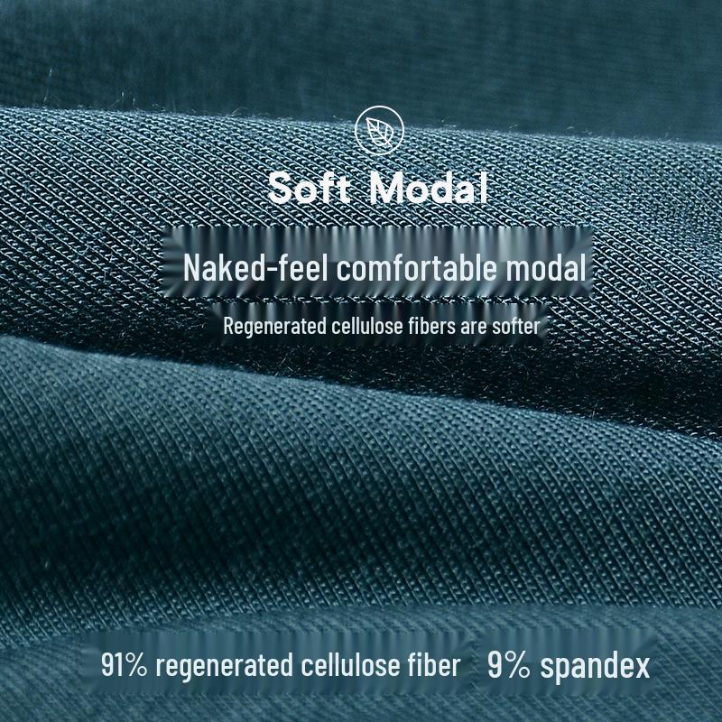 Męskie Bezszwowe Bokserki Modalne z Turmalinem, Oddychające, Duży Rozmiar, Styl Jesienno-Zimowy.