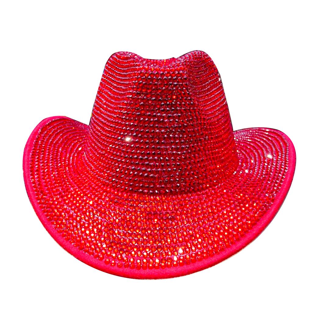 New Rhinestone Cowboy Hat Fedora Hat for Men and Women Jazz Hat Party Stage Performance Hat sombrero vaquero