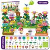 Flower Garden Building Set Girl Diy Flower Stacking Blocks Toddlers Bouquet Bricks Development for Kid 4 5 6 Years Old Gifts Set