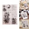 Flower Clear Stamps Words Background Silicone Stamps Transparent Stamps Seal for Scrapbooking Card Making Decoration