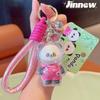 Panda Transparent With Shell Keychain Cute Cartoon Highgloss Acrylic Craft Doll