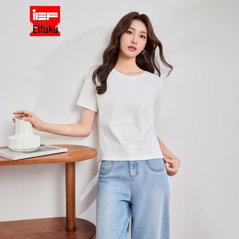 IEF 2026 Summer Casual Floral Print Short Sleeve T-Shirt M