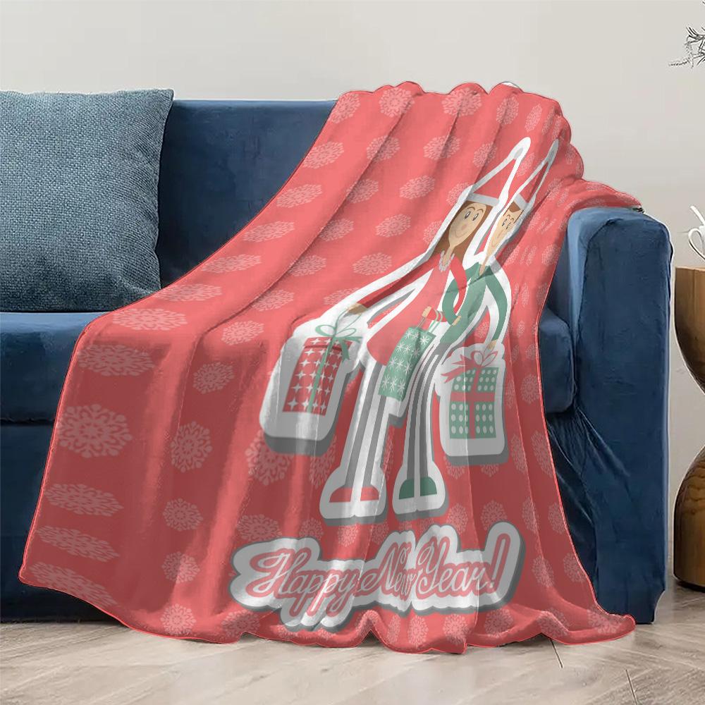 Soft Fleece Blanket Throw Cozy Warm Sherpa Home Decor Gift Dorm Room Couch Living Room Bedroom Christmas Holiday