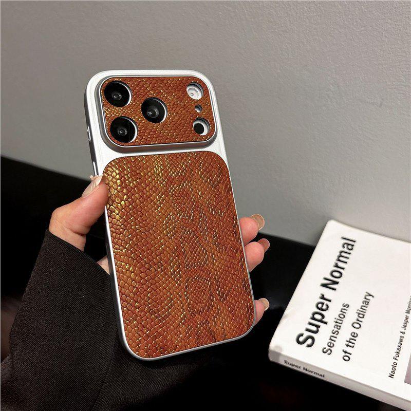 

Snake Skin Pattern Phone Case for Apple 16 Pro Max - Full Coverage, Drop Protection, High-End Design for iPhone 15/14/13, Women s Edition iPhone 14 Pro Max коричневий