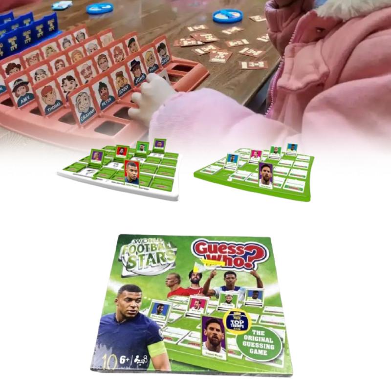 World Football Stars Guess Who Family Interactive Card Game With Plastic Material For Kids Indoor Play