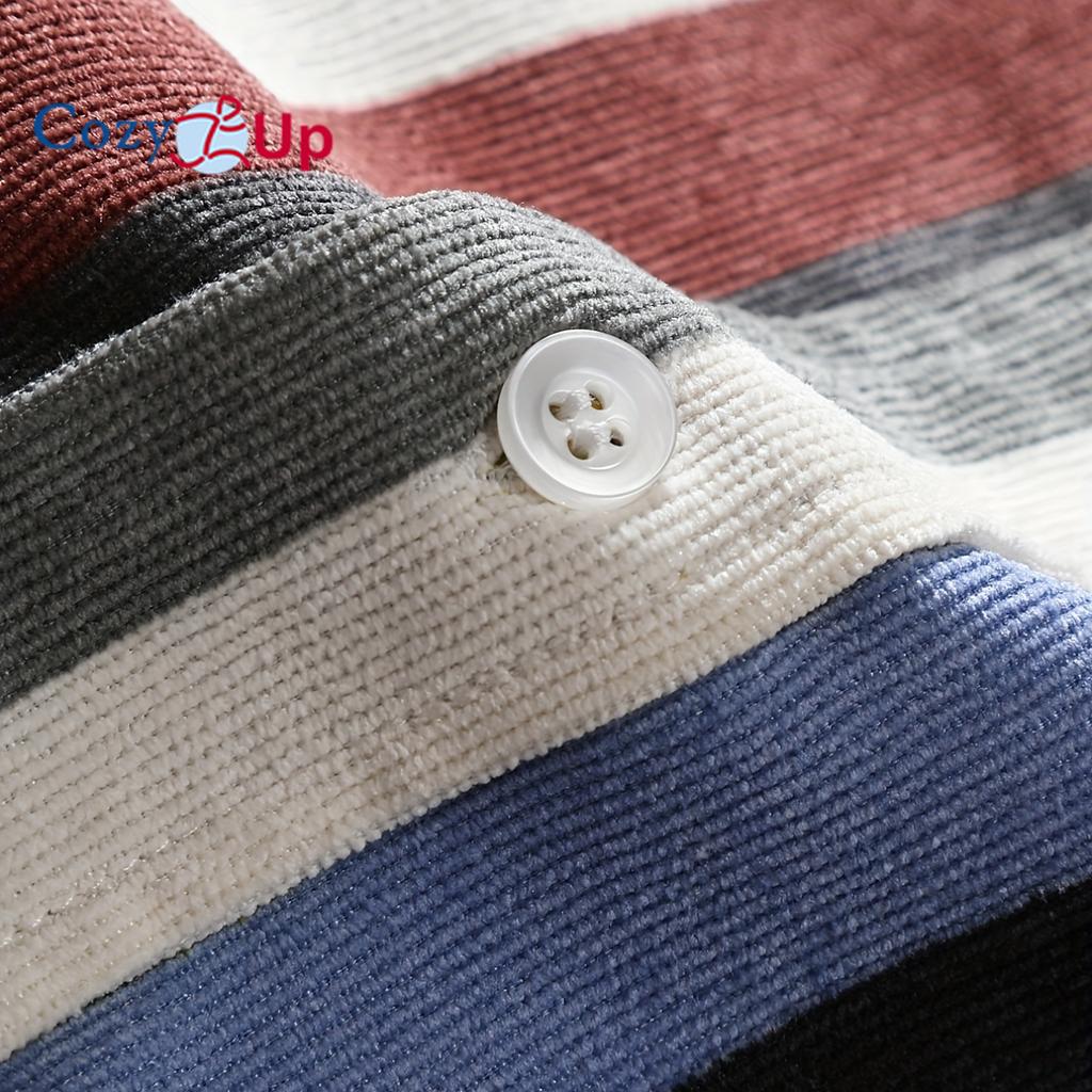 Męska koszulka z długim rękawem i nadrukiem w kolorowe paski, na co dzień zapinana na guziki, gruba koszula męska na wiosenne, letnie, jesienne topy dla mężczyzn