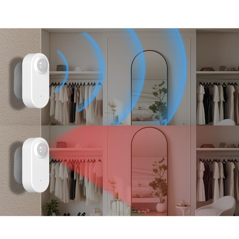 Intelligents Human Presences Sensors Battery Power Portable Accessory for Enhances Home and Office Supplies Security