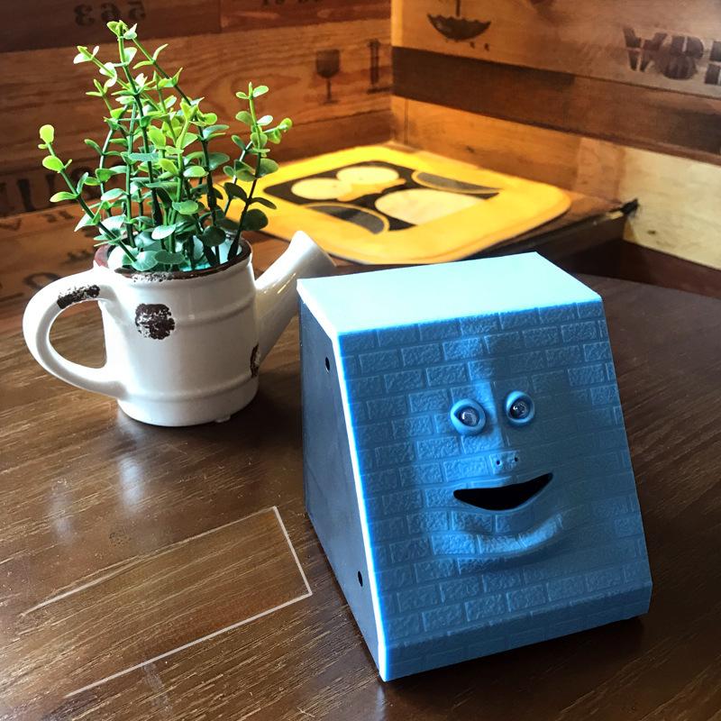 Face Piggy Bank Sensing Money Eating Monkey Mouth Can Move Gifts Childrens