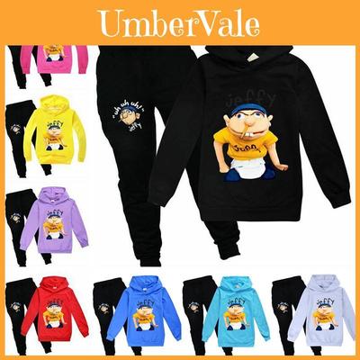 Jeffy Puppet Hoodies Kids Spring Autumn Casual Tracksuits With Bright Digital Printing And Exquisite Stitching