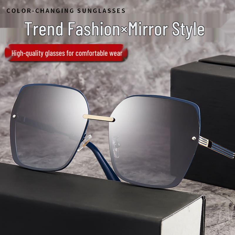 New Women's Polarized Sunglasses - Fashionable European and American Street Style Metal Trend