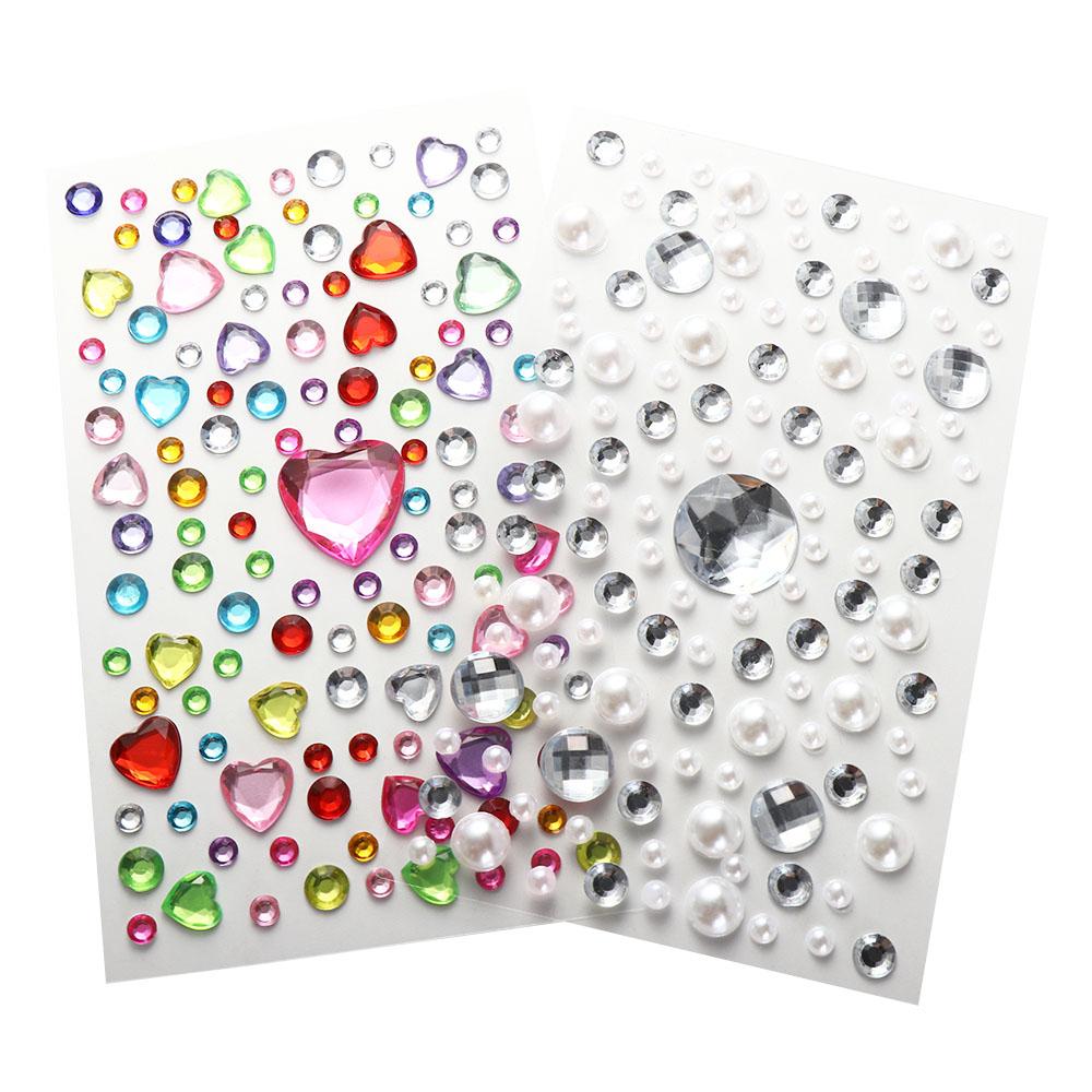 Shadow Crystal Pearls Makeup Tools Eyeliner Diamond Decals Face Tattoo Stickers Face Rhinestone Stickers Body Colored Diamonds
