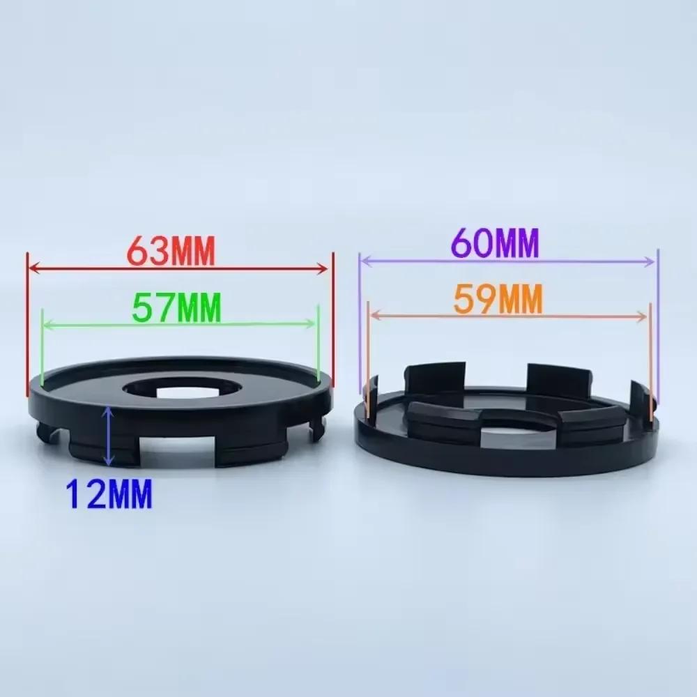 4pcs O.D 63MM / I.D 59MM Skull Logo Emblem Car Wheel Center Caps Accessories for Wheels Hub Lid Rim Hubcaps Centre Cover Replace