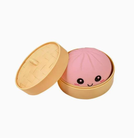 New In Stock Decompression Color Smiling Face Simulation Steamed Bun Squeezing Music Cute Impressions Quick Rebound Food