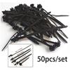50 Pcs Car Line Cable Ties Zip Tie Push Rivet Clip Wiring Loom Harness Fastener
