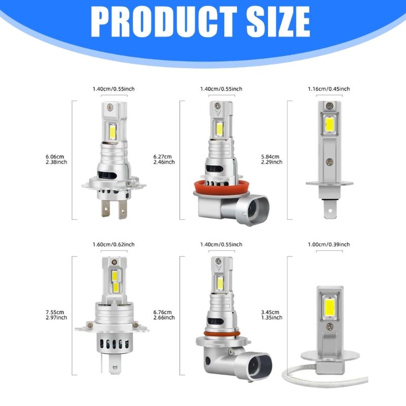 23W 7035 Chip H1 H7 Car LED Headlight Auto Fog Lamp LED Bulb 6000K 12V 23W Car Headlight LED Bulb