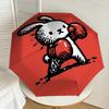 Adorable Lapin avec Balle Rouge: Design de parapluie unique - Parfait pour les aventures en plein air, Essentiels de voyage 001