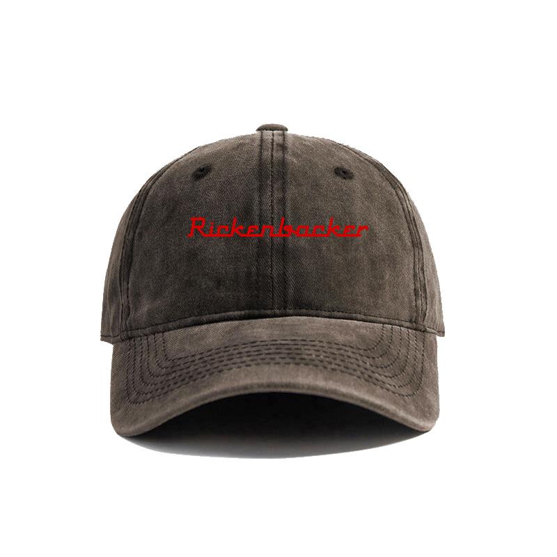 Rickenbacker Distressed Baseball Cap Cool Men Retro Outdoor Summer Adjustable Gift Dad Hat MZ-642
