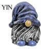 Miniature Landscaping Pieces Colorful Hat Gnome Resin Statue, Faceless Dwarf Figurine with Wrinkled Hat, Christmas Gifts Waterproof Garden Ornament,