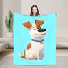 The Secret Life of Pet Flannel Blankets Winter Movie Soft Warm Bedding Throws for Girls Boys Living Room Aesthetic Bedspread