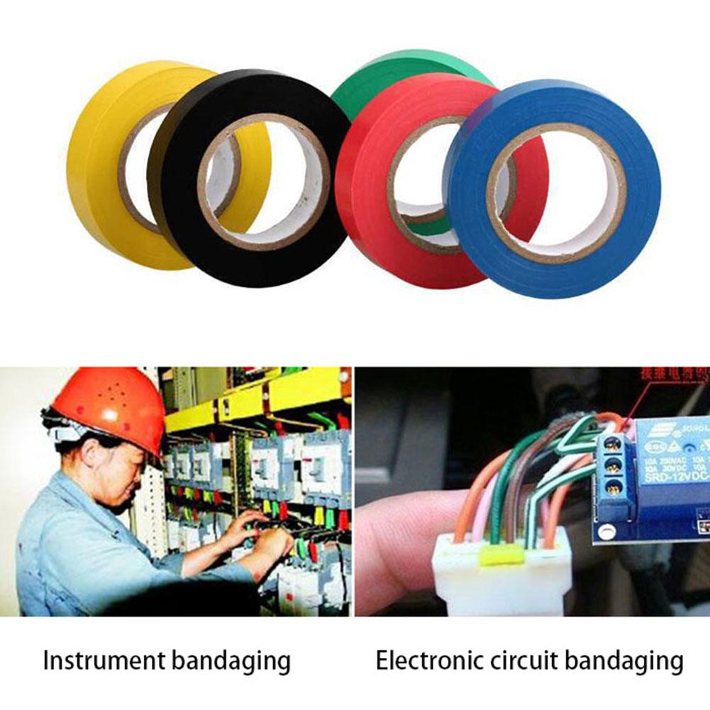 Flame Retardant Electrical Insulation Tape High Voltage PVC Electrical Tape Waterproof Self-adhesive Tape 18mm*30MPinstriping Tape 3