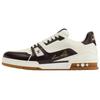 Trainer Cow Leather Low Top Skateboard Shoes Men's Brown 1AKB9X