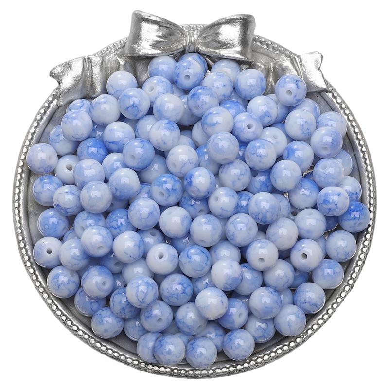 

30 шт. хрустальные стеклянные бусины для окрашивания фарфора свободные разделительные бусины для изготовления ювелирных изделий своими руками браслет ожерелье небесно-голубой