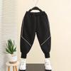 Boys' Spring and Summer Autumn Pants Children and Teens Pants Thin Children's Sports Straight Pants Trendy Three-Bar Pants Trendy