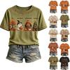 Women's Casual Neck Short Sleeve Fall T-Shirt