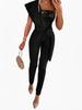 2026 Summer Luxurious Sequin One-shoulder Jumpsuit: A Chic Socialite Style