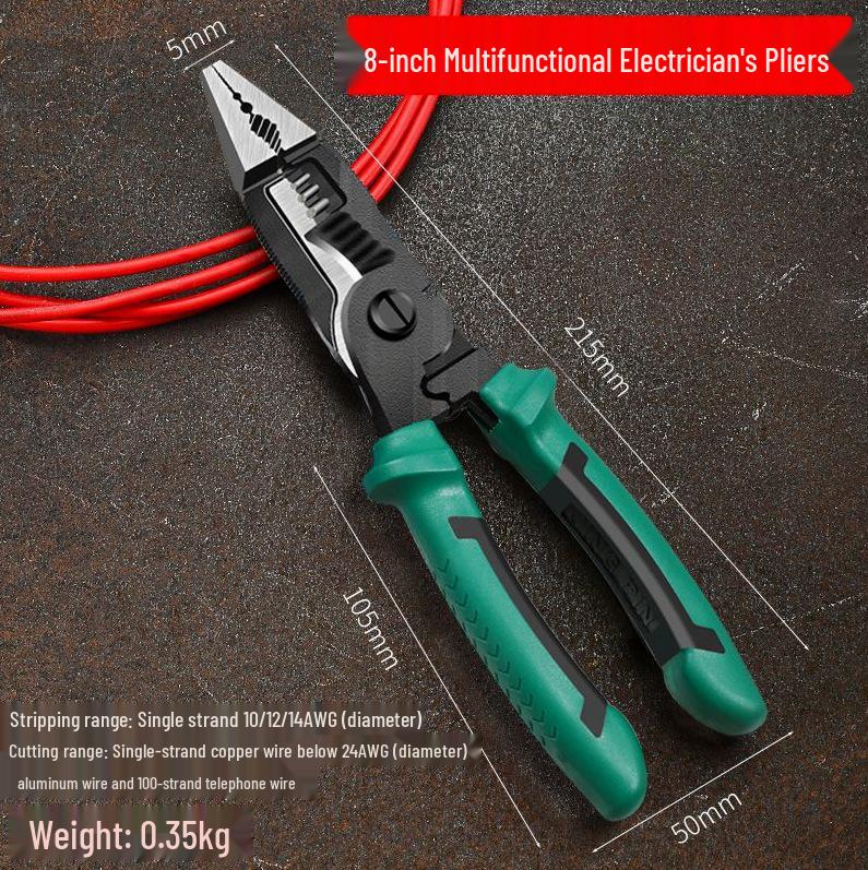 German-Imported Japanese Multifunctional Industrial Wire and Diagonal Cutting Pliers - Labor-Saving Electrician's Combination Tools