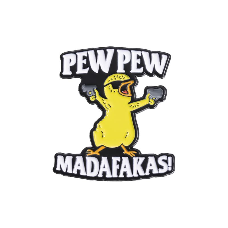 

Эмалевая булавка Pew Pew Madafakas с изображением мультяшного кота, утки, лошади, брошь, аксессуары, значок на лацкан рюкзака, украшения в виде животных, подарки для друзей