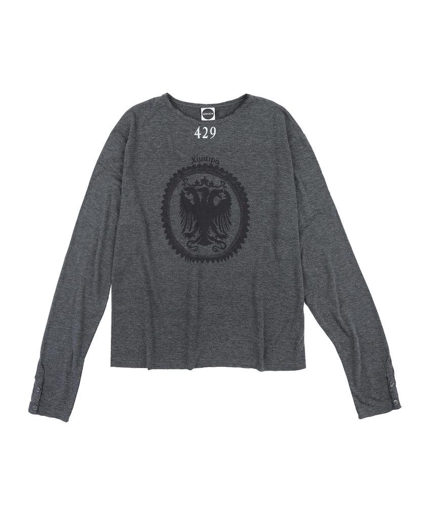 GLACK Gt188 429 Chimera Emblem Vintage Cuff Detail Long Sleeve (Charcoal Gray)