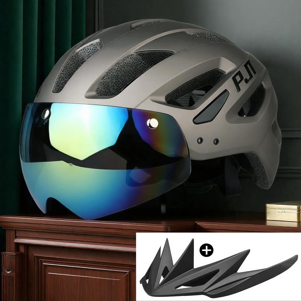 Pjt New Cycling Helmet Light Road Mtb Mountain Bike Bicycle Goggles / Sun Visor Helmet L For Men Women Sun Visor Bicycle Helmet